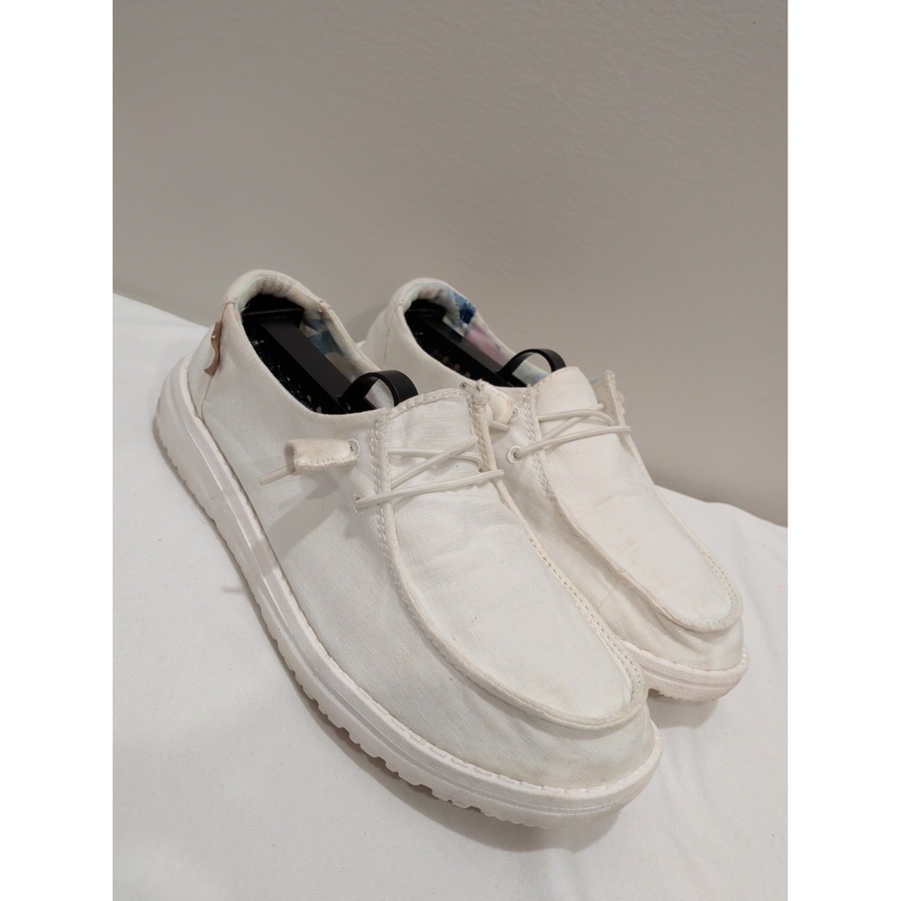 Hey Dude Wendy Silk Moon White Slip On Casual Shoes Womens 7 121410211